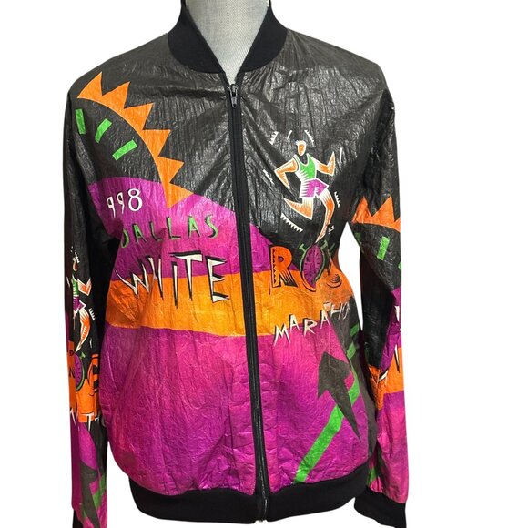 Vintage Leslie Jordon Tyvek Jacket - Sz Small - 1998 White Rock Marathon Dallas - Picture 1 of 9